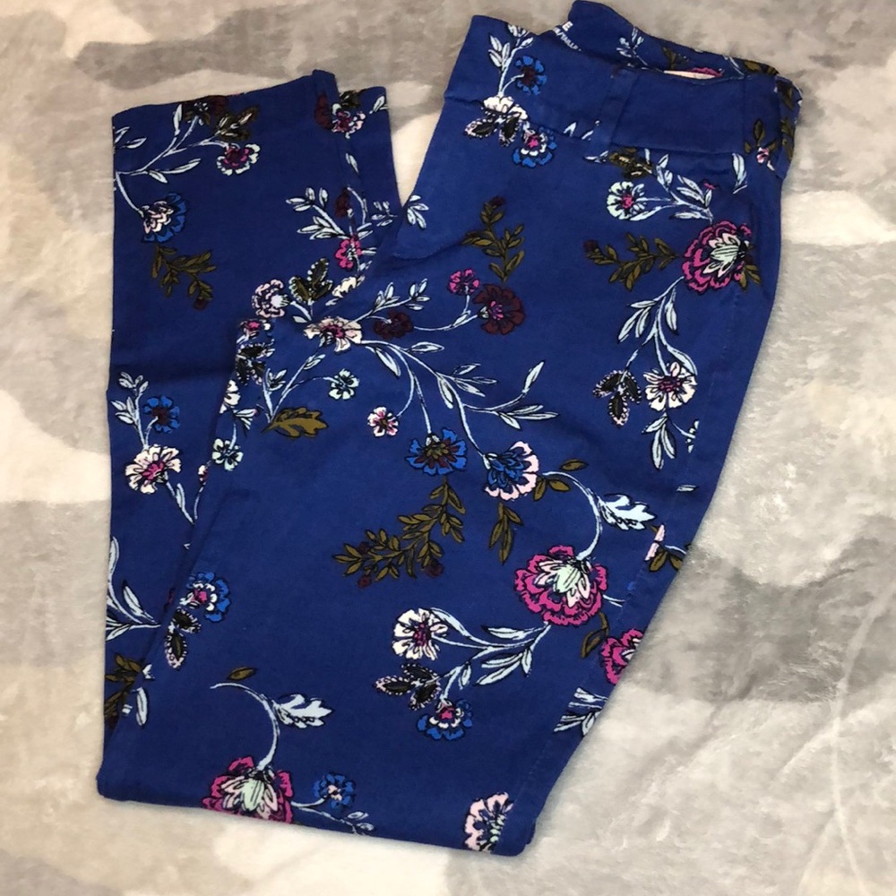 Floral Print Pixie Mid-Rise Pants